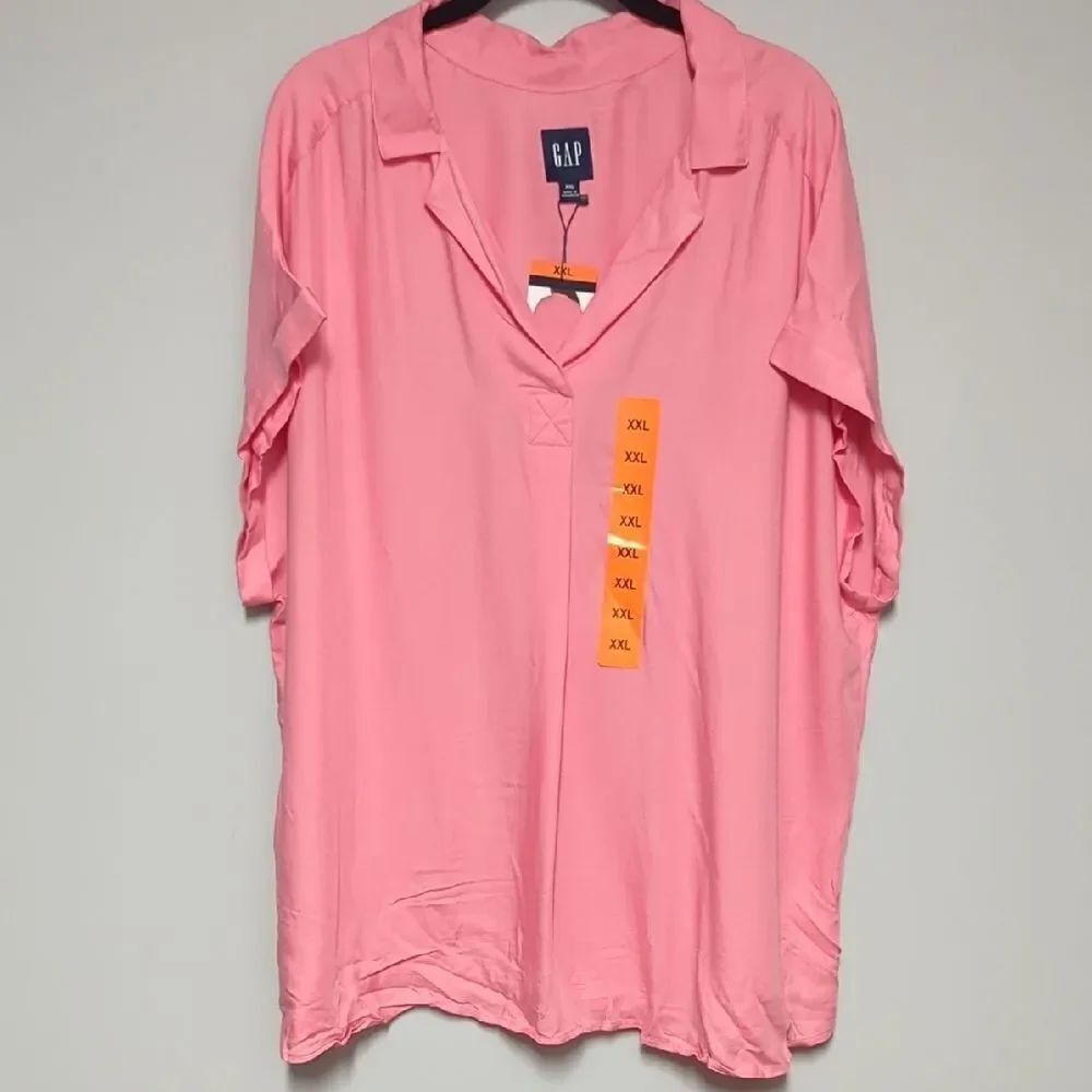GAP Light Pink Relaxed Fit Blouse XXL